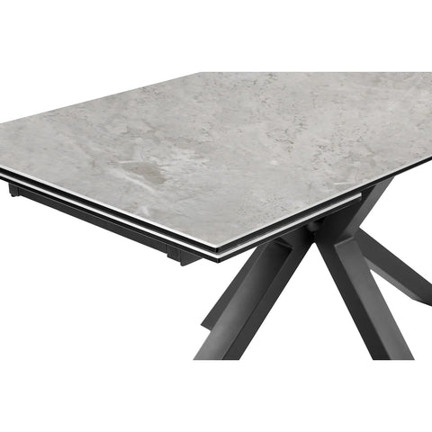 Vida Grey Marble Effect Extending Dining Table