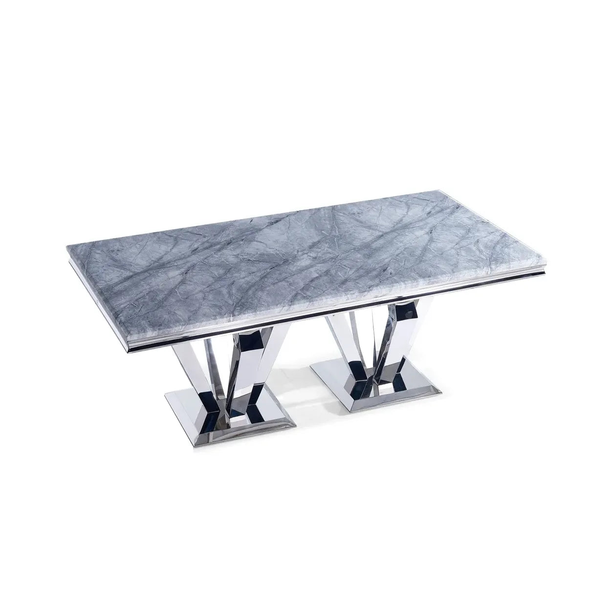 Vida Living Arturo 1.8M Grey Marble Top Dining Table