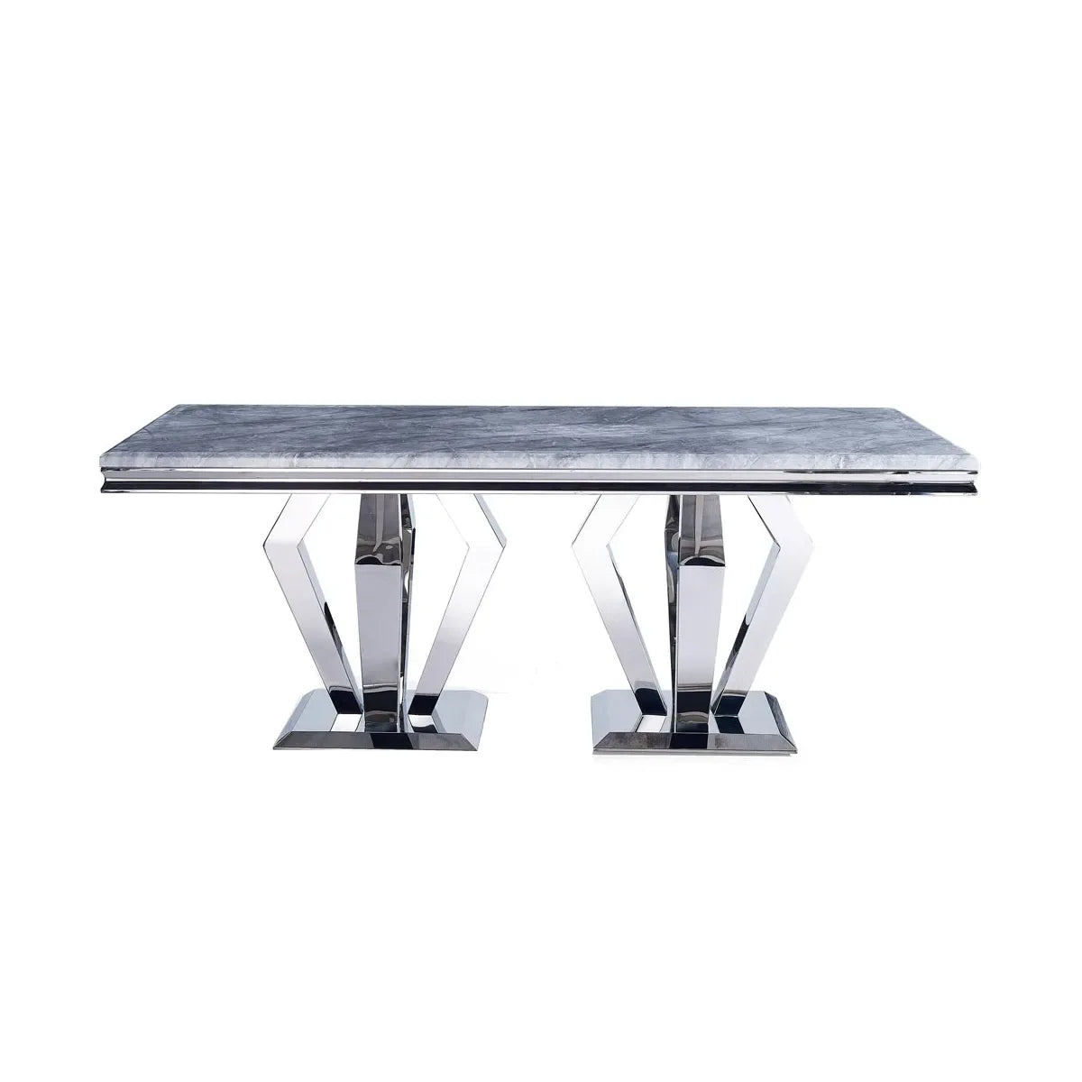 Vida Living Arturo 1.8M Grey Marble Top Dining Table