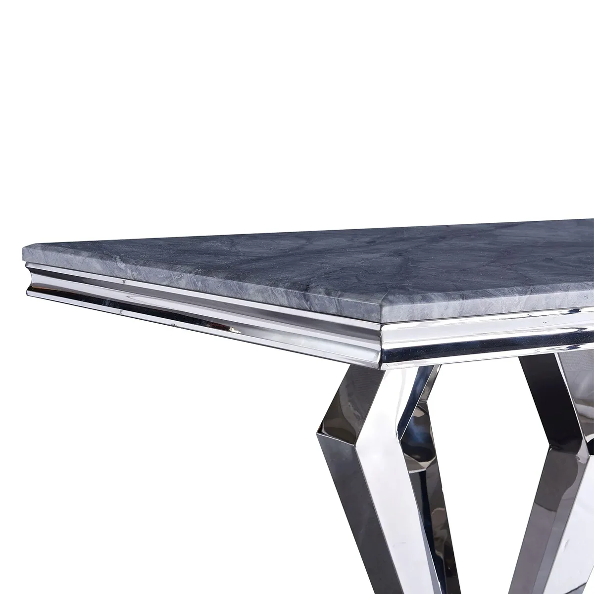 Vida Living Arturo 1.8M Grey Marble Top Dining Table