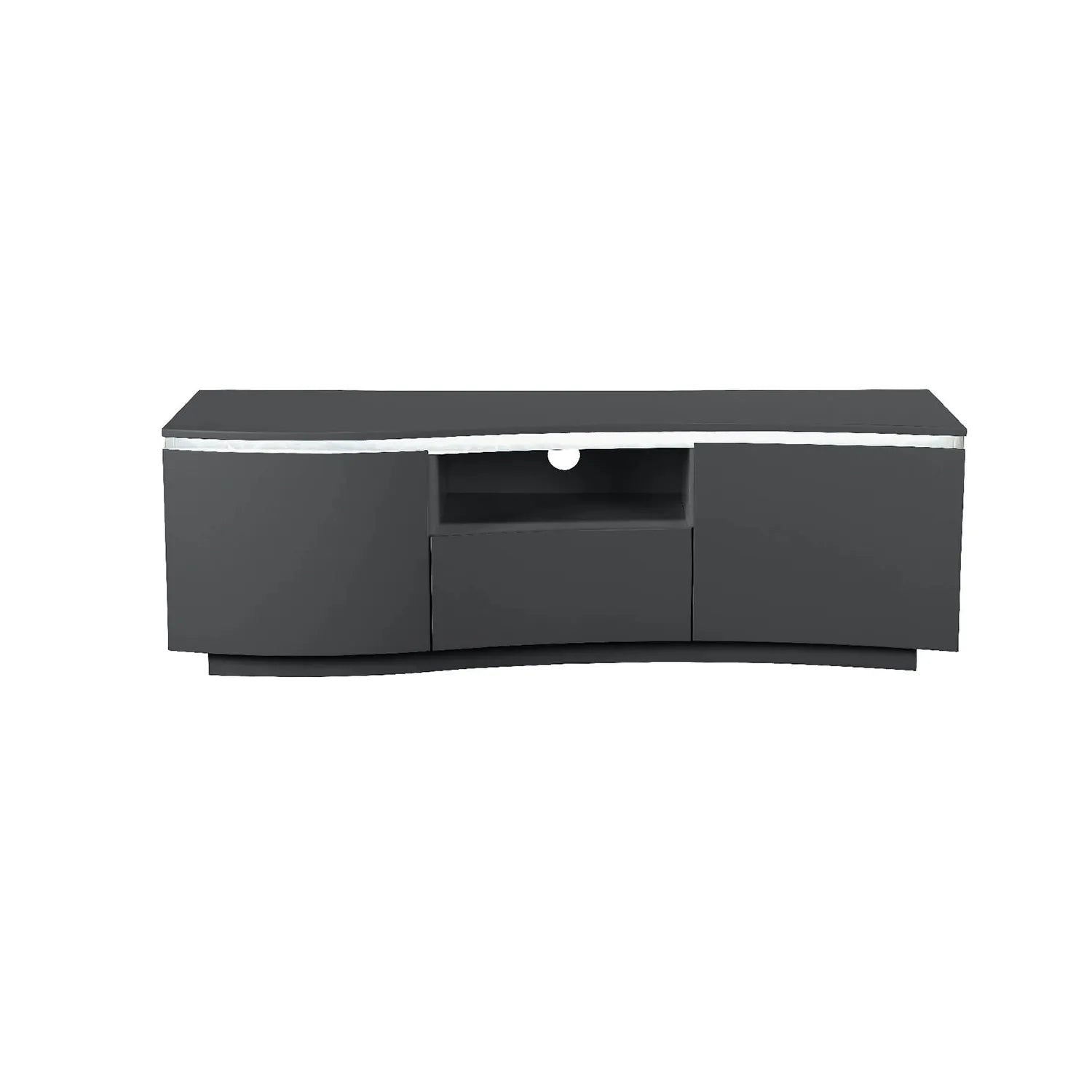 Delta Charcoal TV Cabinet with LED Light