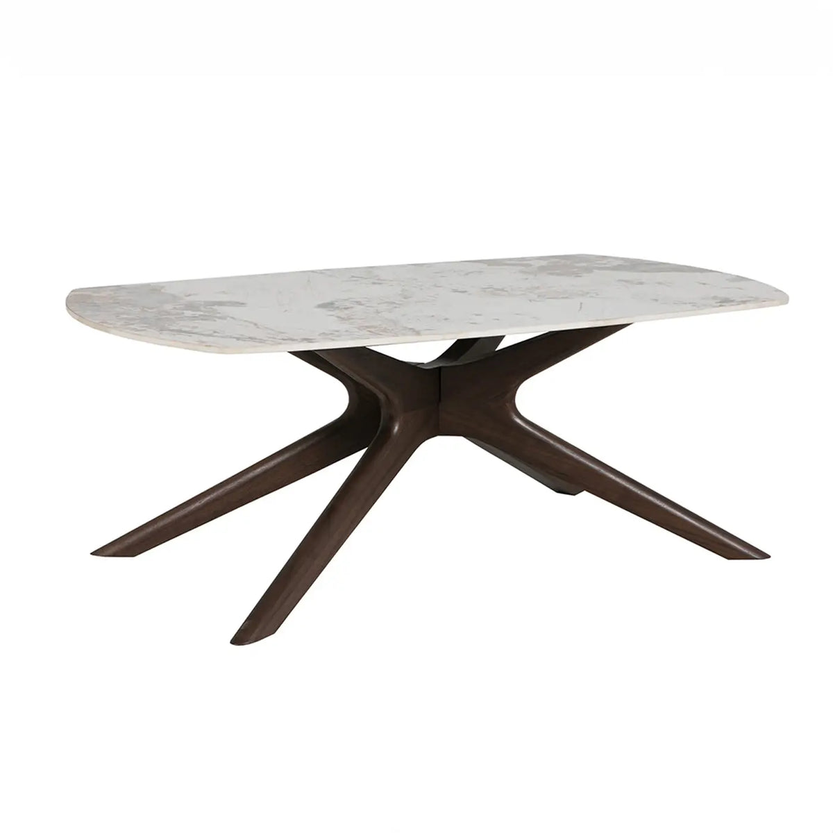 Aura Brown and White Sintered Stone Top Coffee Table, Matching Furniture Available - Main Image 