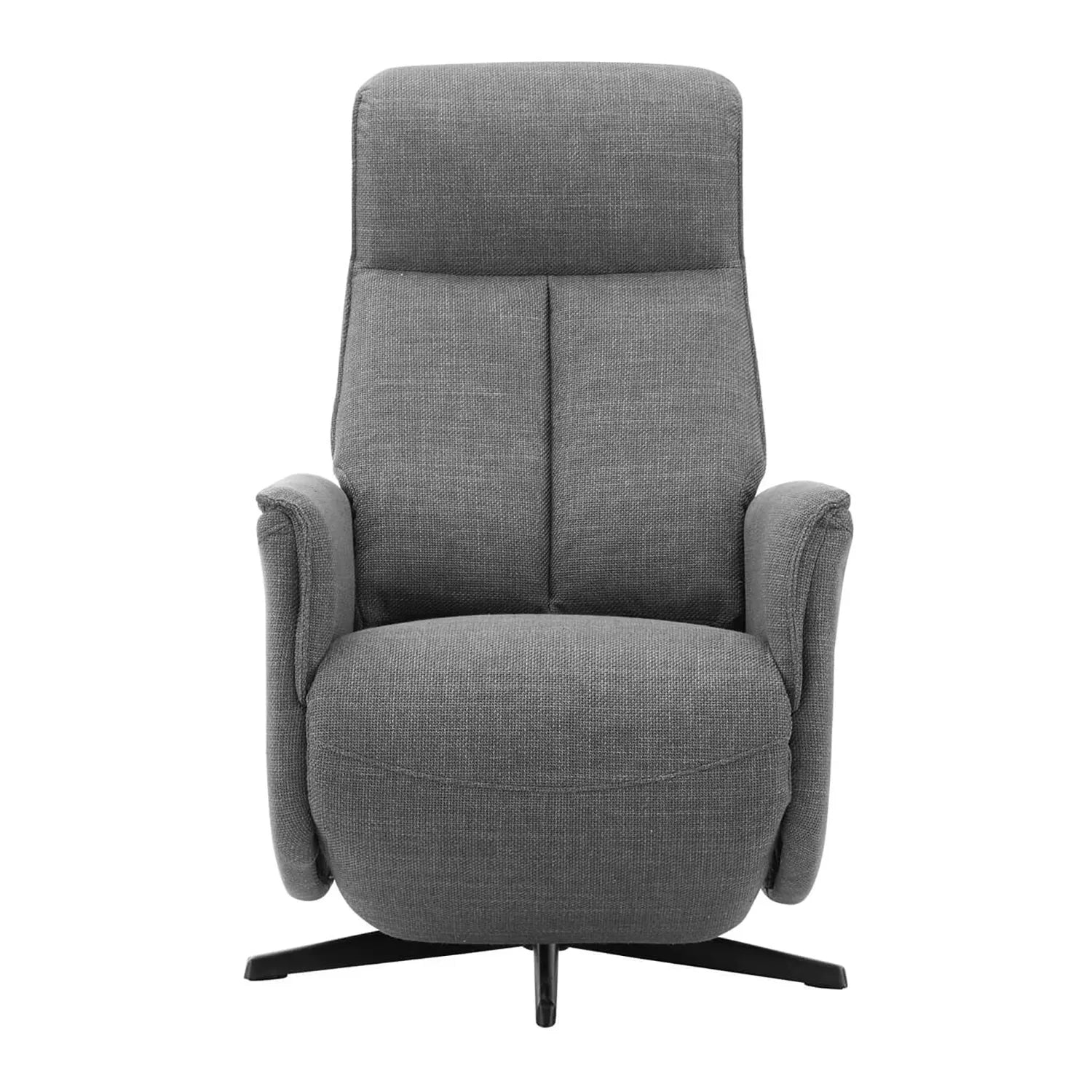 Vincenzo Charcoal Grey Fabric Swivel Power Compact Recliner Chair