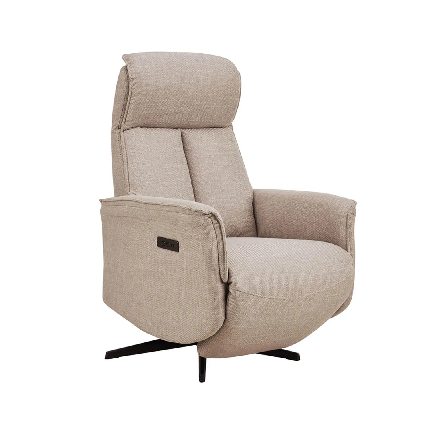 Vincenzo Mink Fabric Swivel Power Recliner Chair