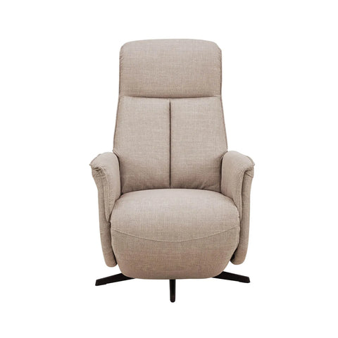 Vincenzo Cream Fabric Swivel Power Recliner Chair