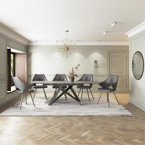 Visage Slate Grey Extending Dining Table and chairs Set