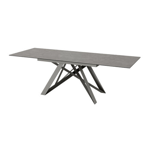 Aquila Grey Slate Sintered Stone Extending Dining Table 