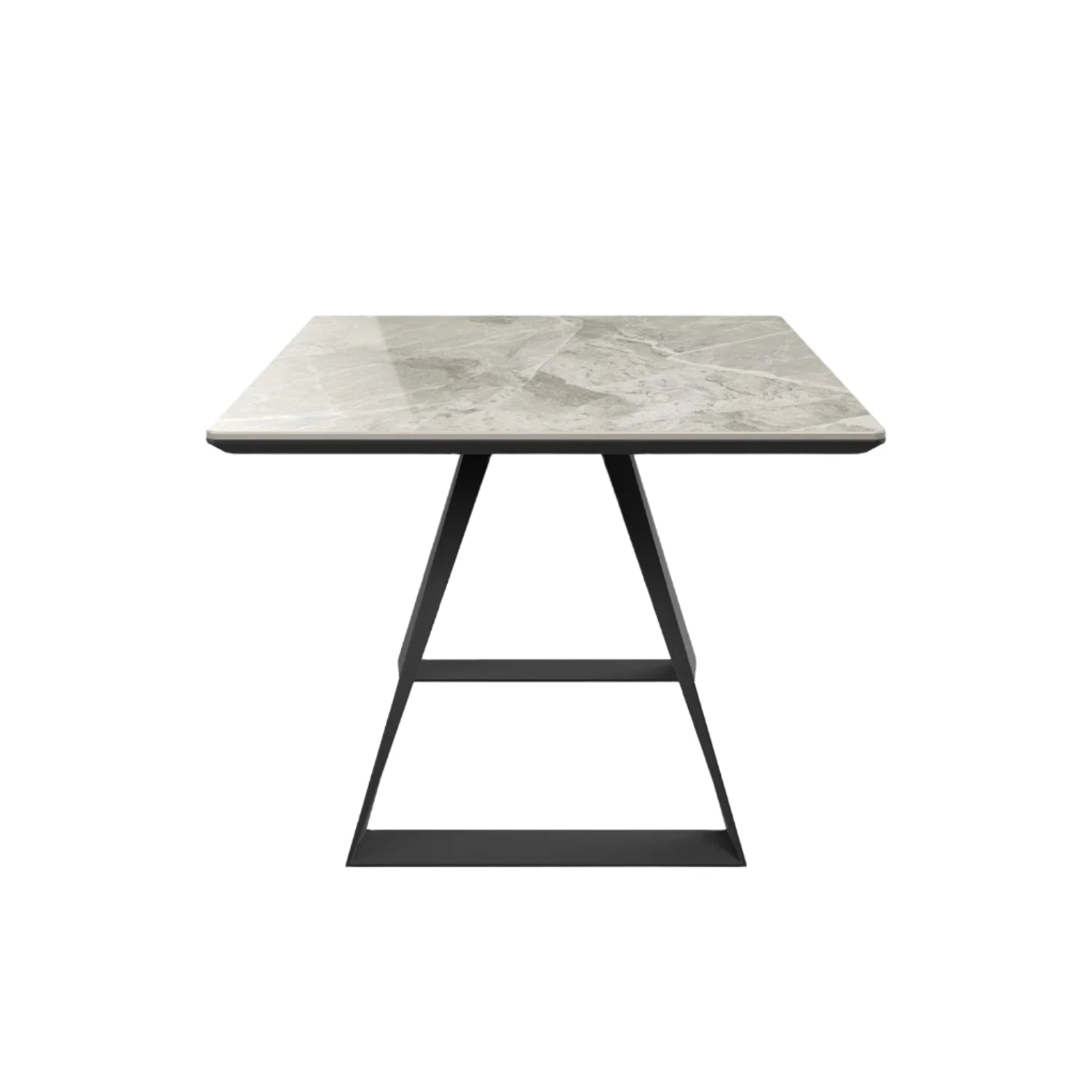 Vortex High Gloss Light Grey Ceramic Coffee Table, Also know as Lavante Coffee table  - Side view