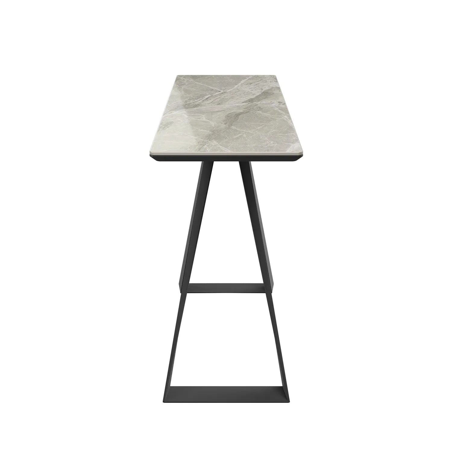 Vortex High Gloss Light Grey Ceramic Console Table