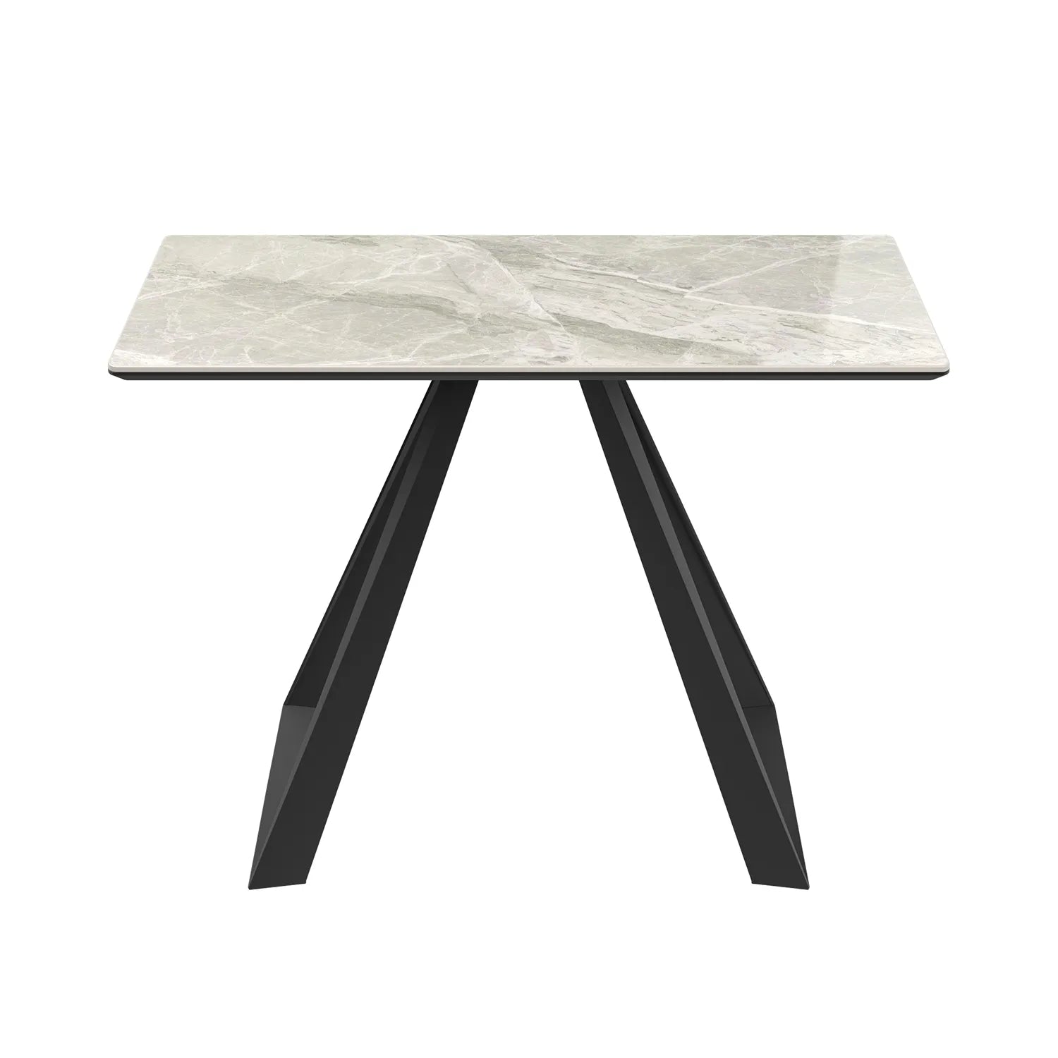 Vortex High Gloss Light Grey Ceramic Console Table