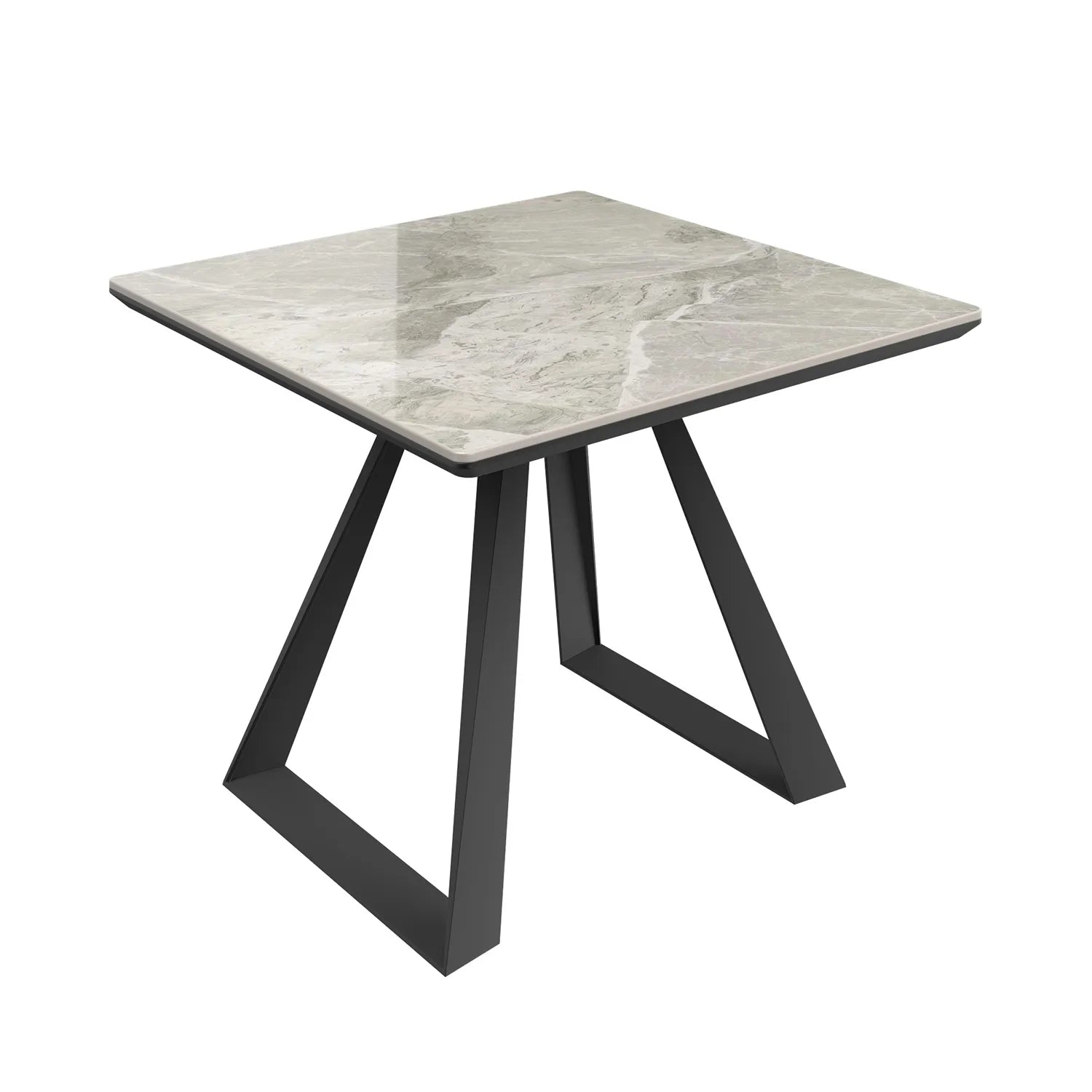 Vortex High Gloss Grey Ceramic Side Table