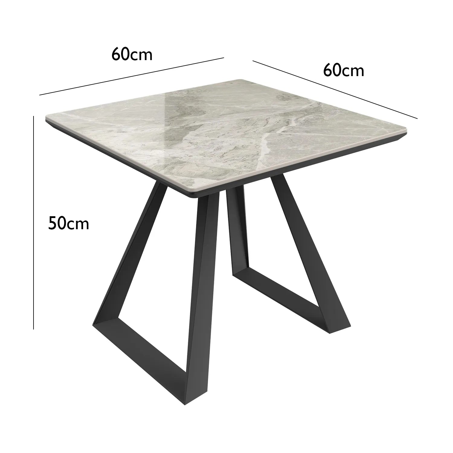 Vortex High Gloss Grey Ceramic Side Table