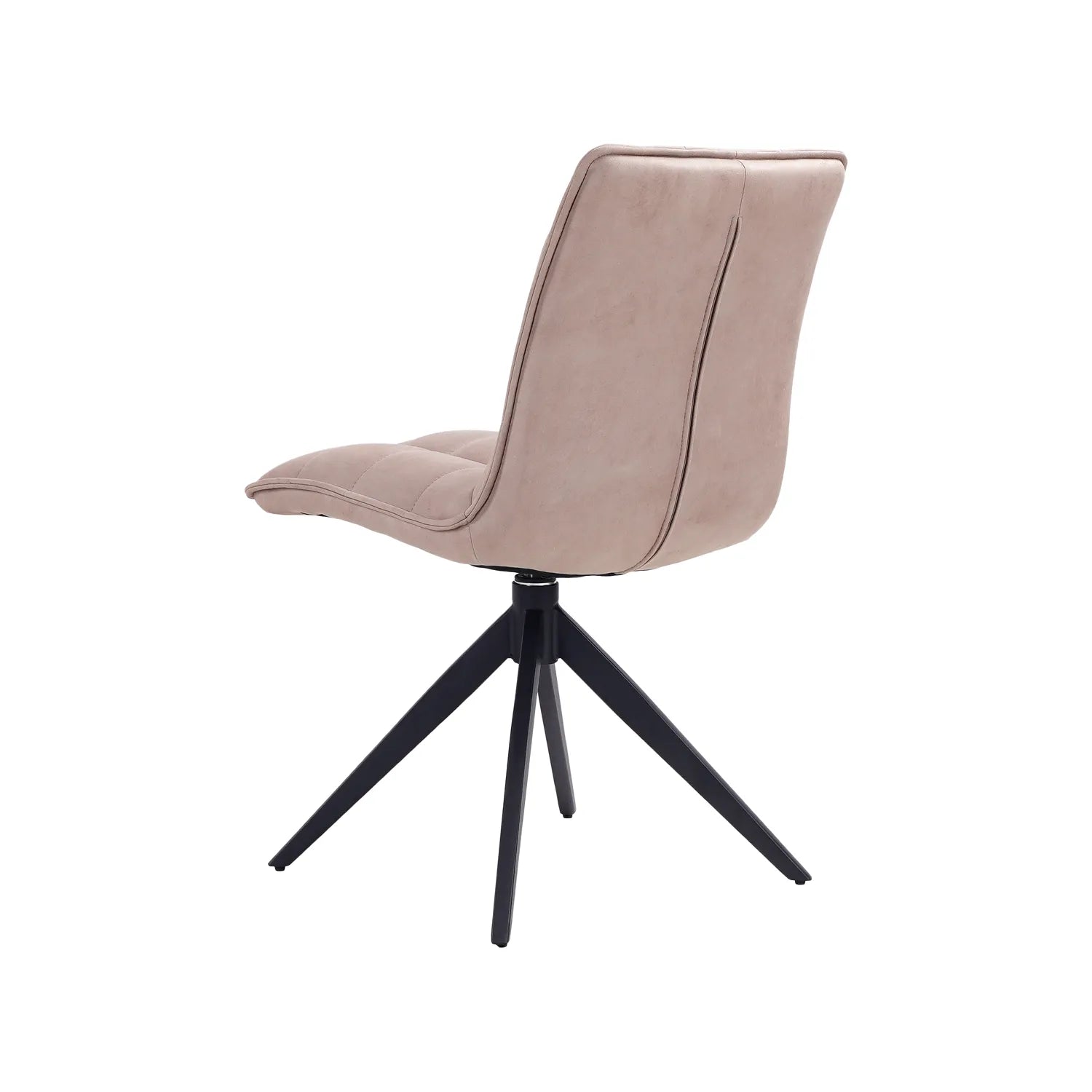 Warrior Taupe Fabric Set of 4 Swivel Dining Chairs