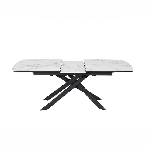 Warrior White Ceramic Extending Dining Table, pair with the Warrior Dining Chair, Corner Bench or Low Bench - Extending Dining Table 