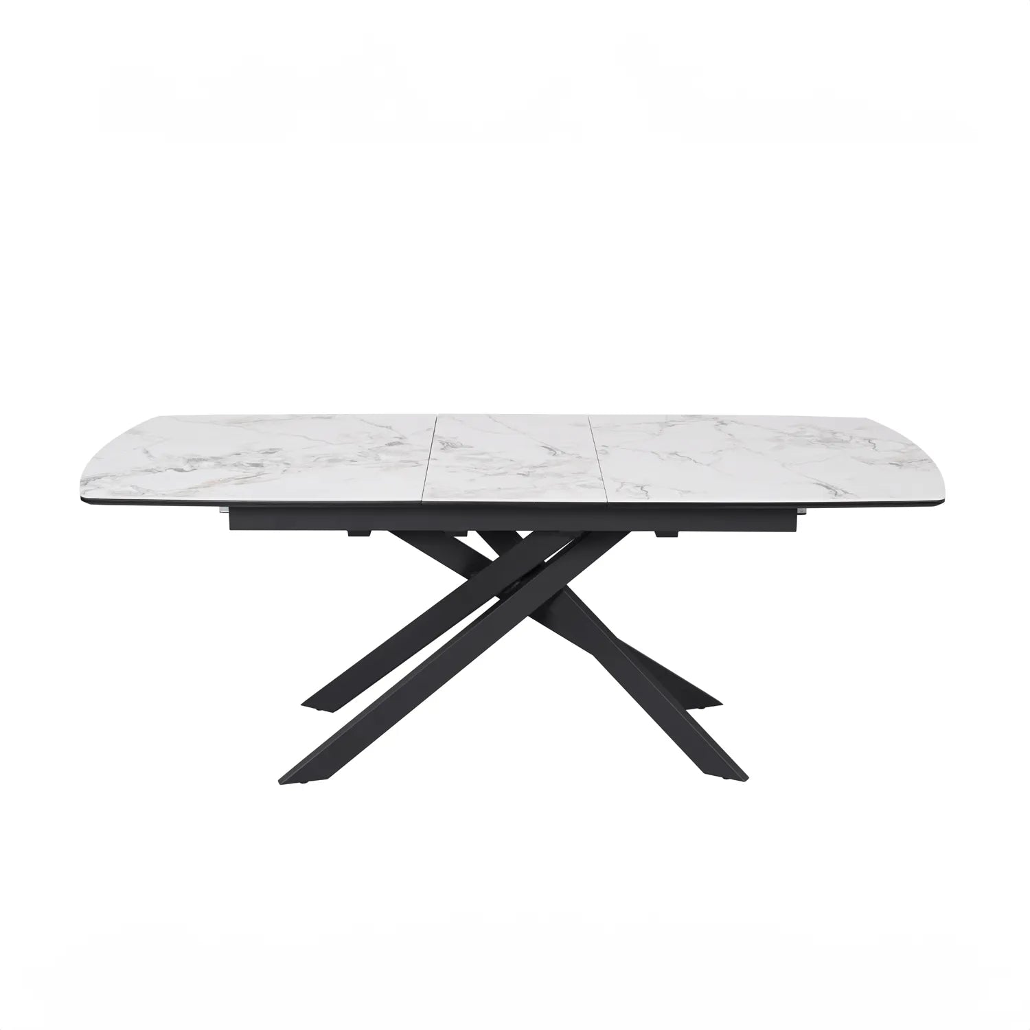 Warrior White Ceramic Extending Dining Table