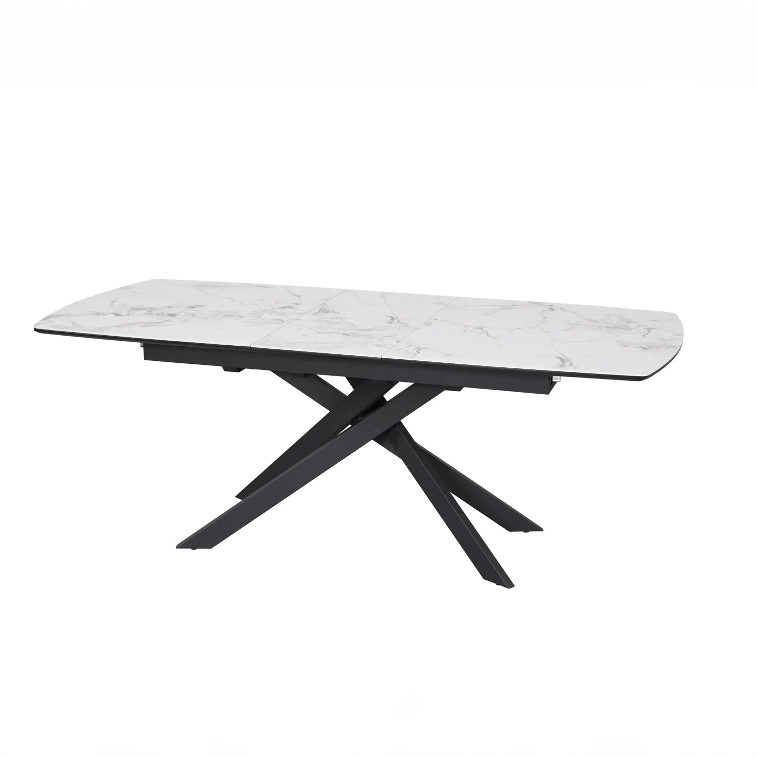 Warrior White Ceramic Extending Dining Table