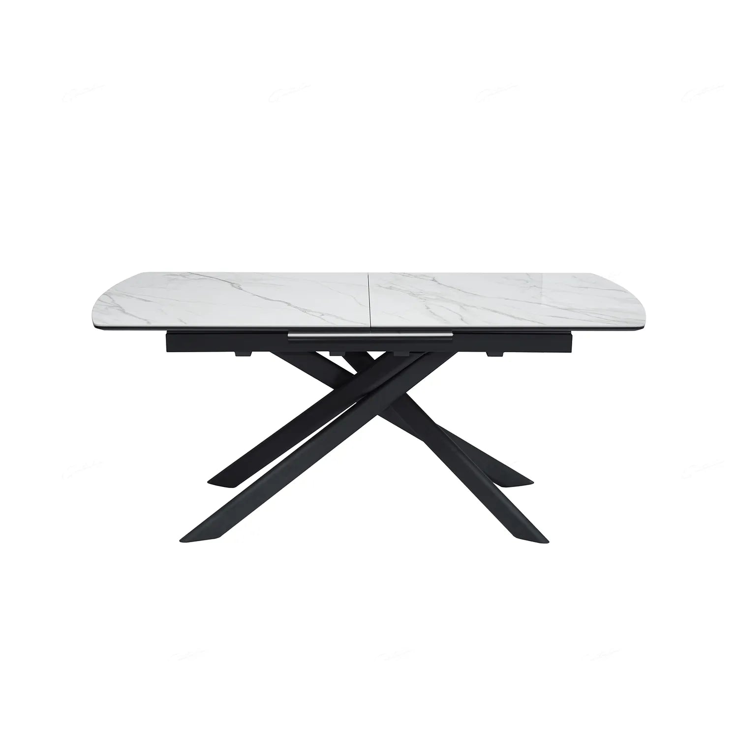 Warrior Large White Ceramic Extending Dining Table