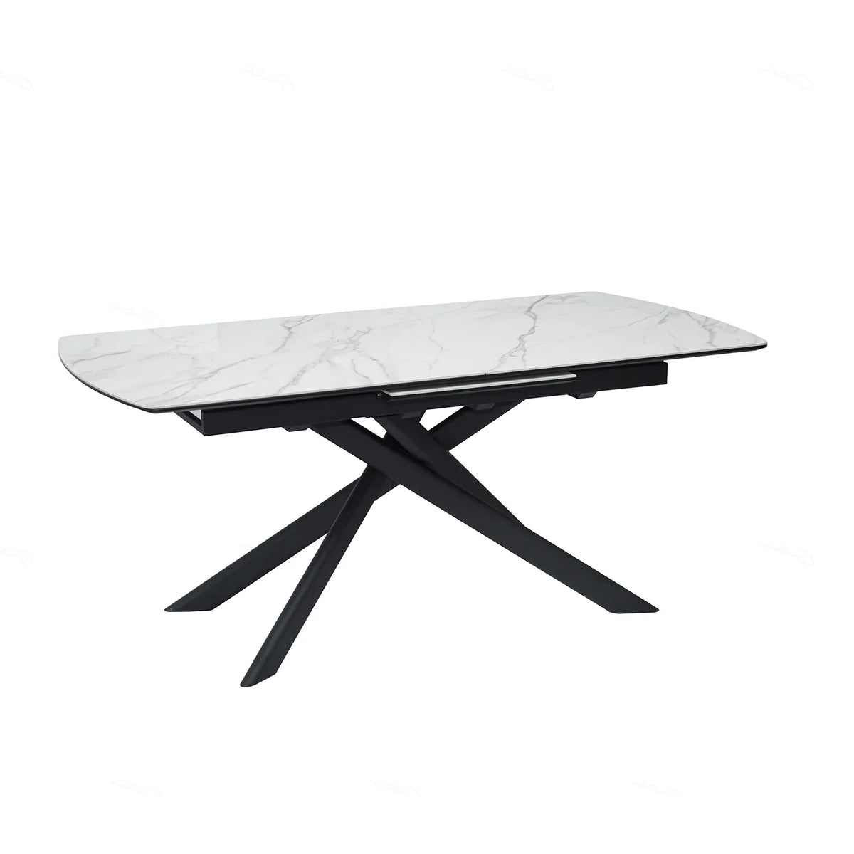 Warrior Large White Ceramic Extending Dining Table