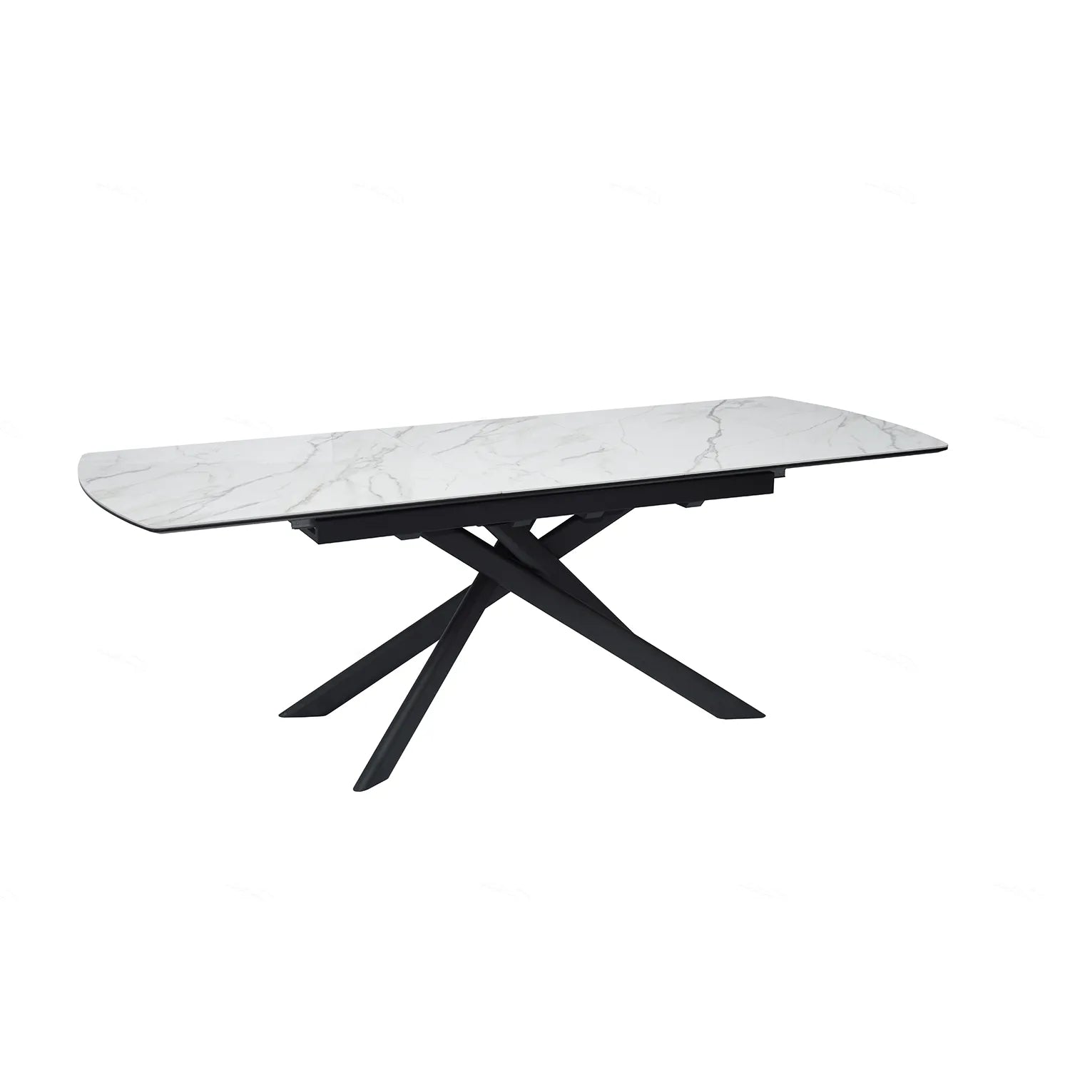 Warrior Large White Ceramic Extending Dining Table