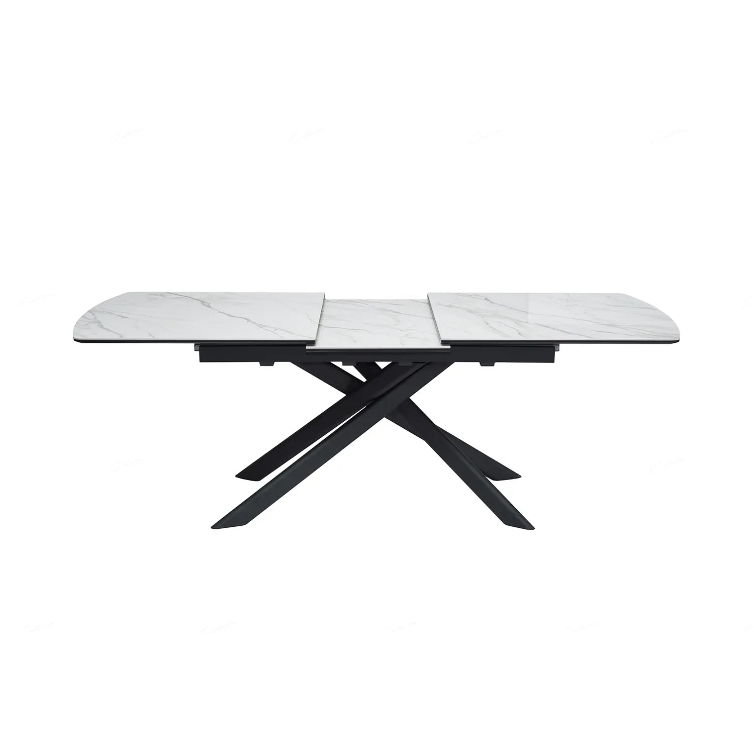 Warrior Large White Ceramic Extending Dining Table