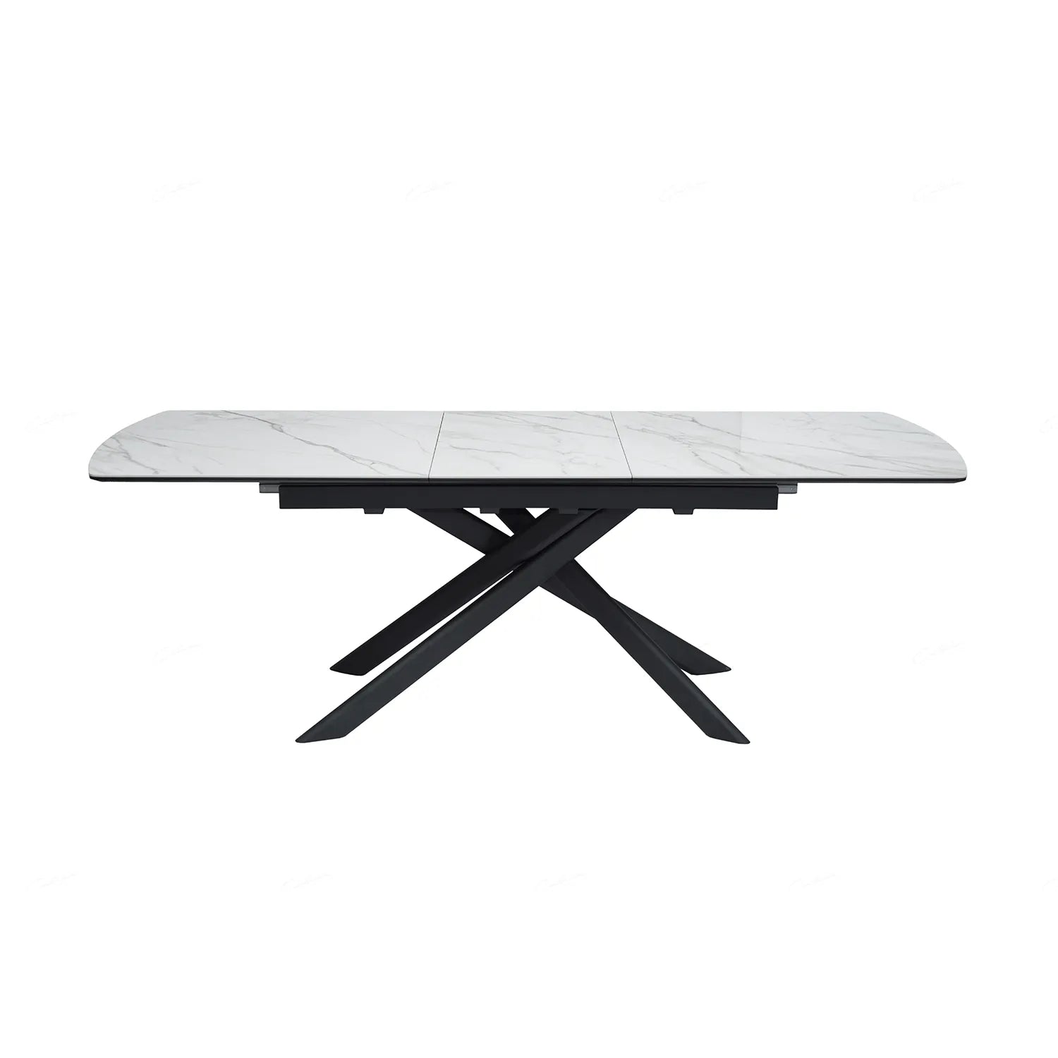 Warrior Large White Ceramic Extending Dining Table