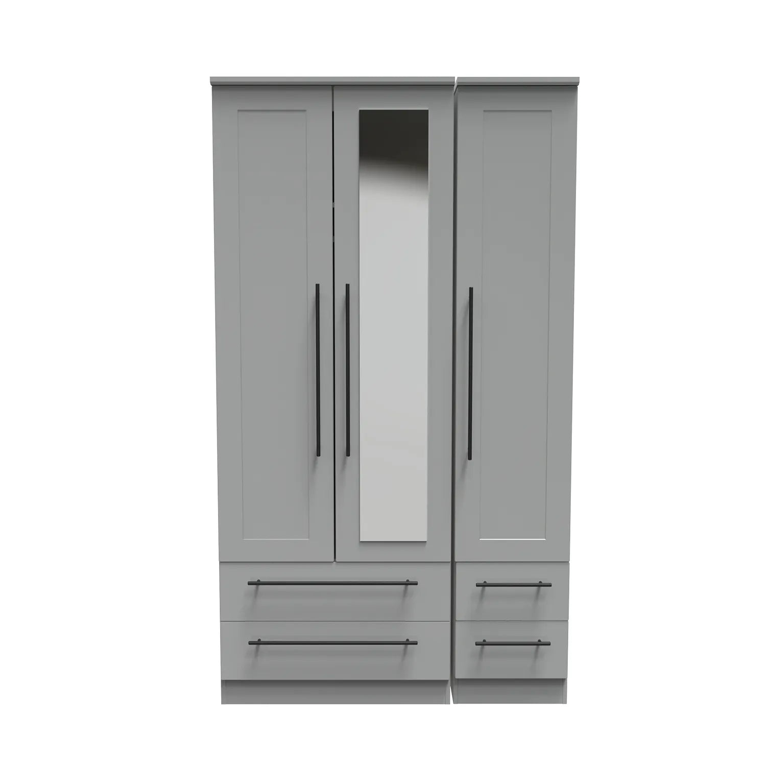 Beverly 3 Door Wardrobe with Mirror & Drawers