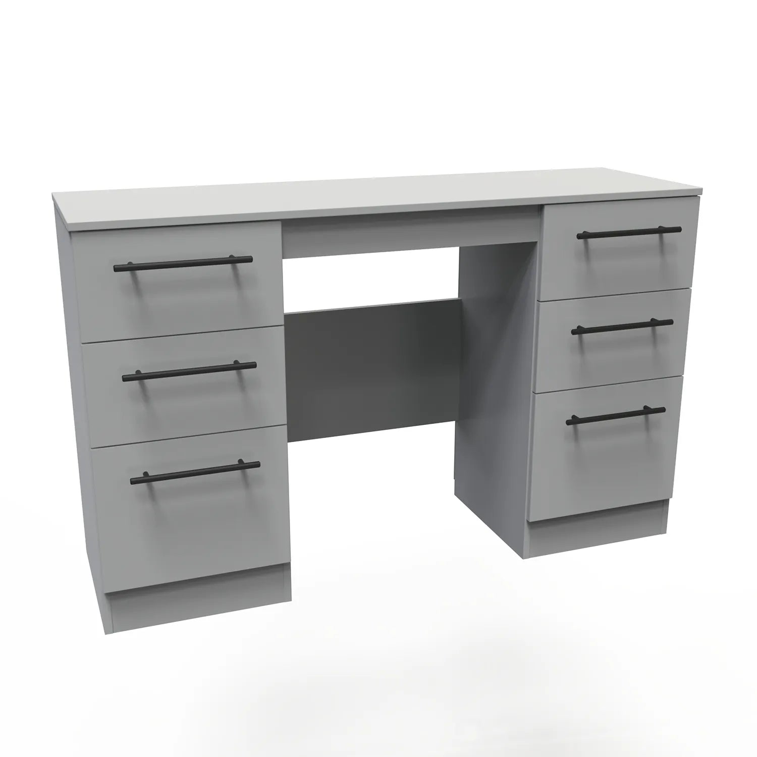 Beverley Dusk Grey Double Pedestal Dressing Table