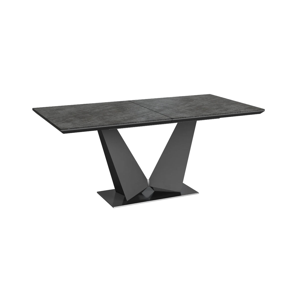 Weston Grey Ceramic Dining Table - Closed