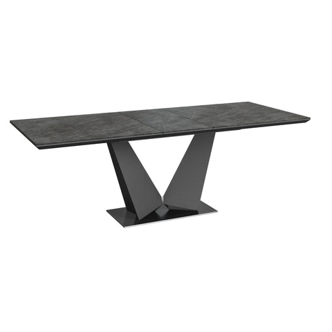 Weston Grey Ceramic Dining Table - Extended