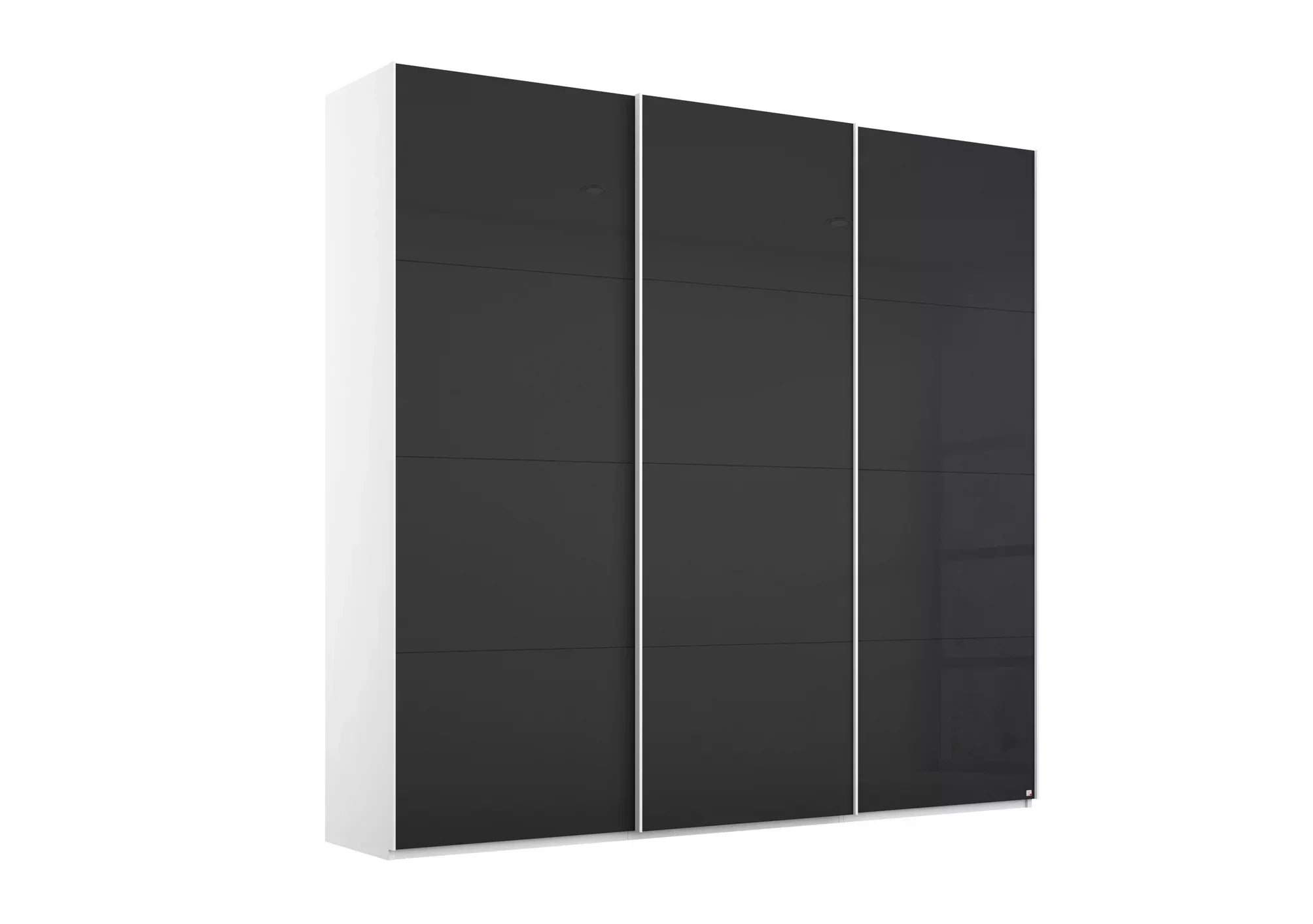 Rauch Forms Black Sliding Door Wardrobe with Shelves