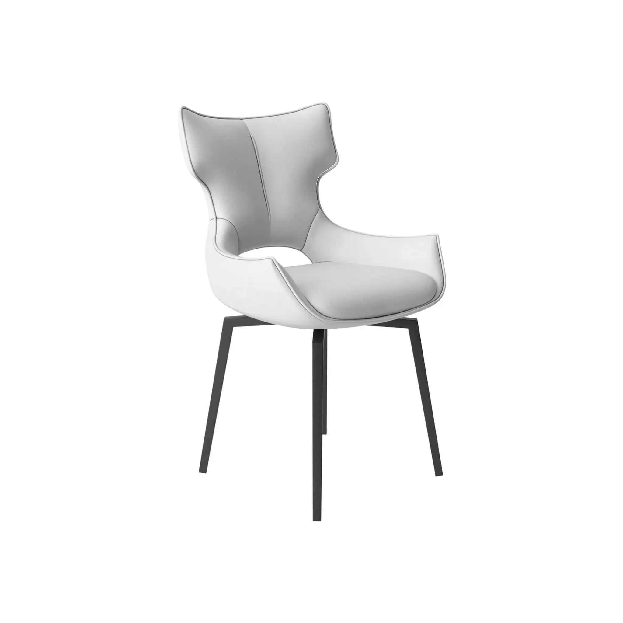 Set of 4 Westin White Swivel Dining Chairs