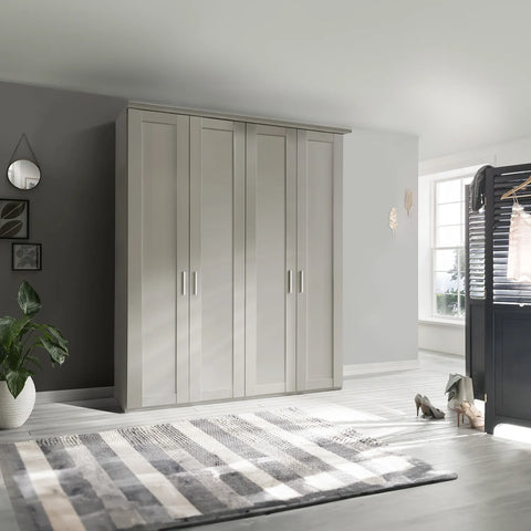 Kempton White 4 Door Hinged Wardrobe