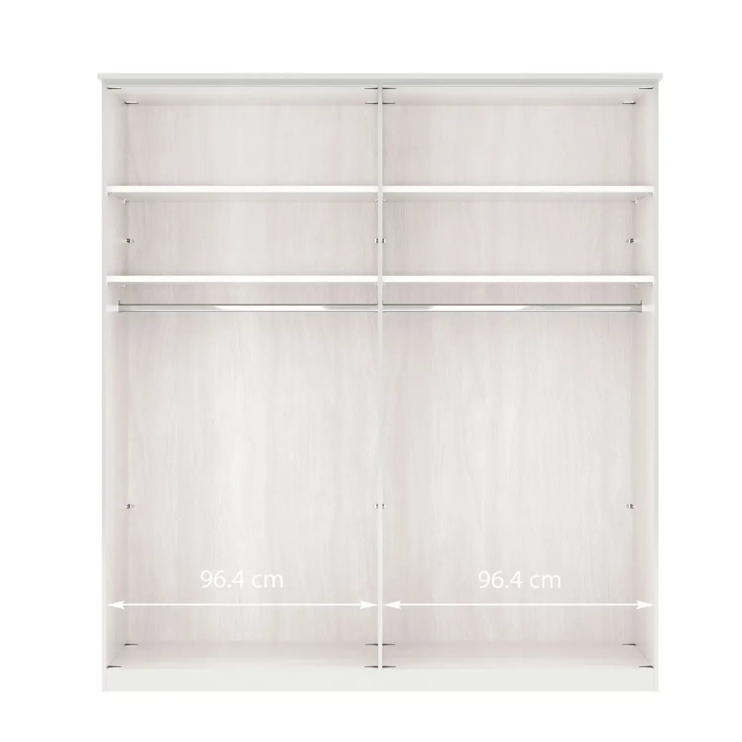 Wiemann Bristol Graphite and Pebble Grey Glass Front 4 Door Wardrobe