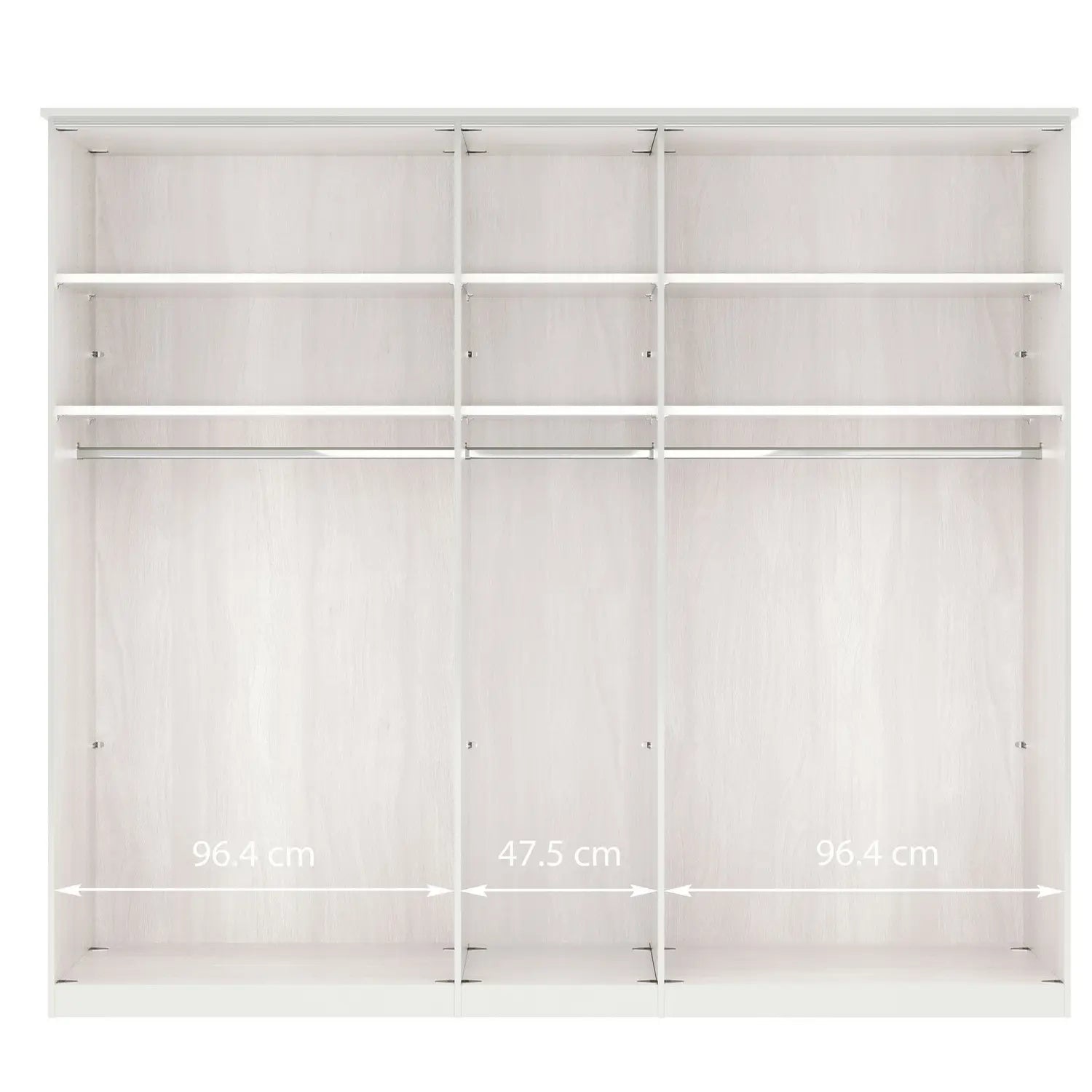 Wiemann Bristol White 4 Door Wardrobe With Mirror