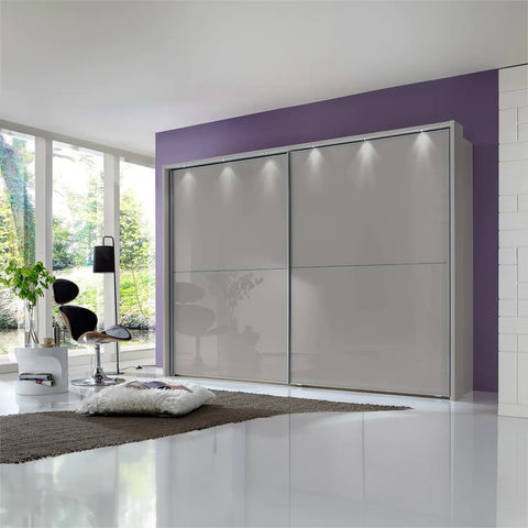 Sliding Door Wardrobe with Lights frame