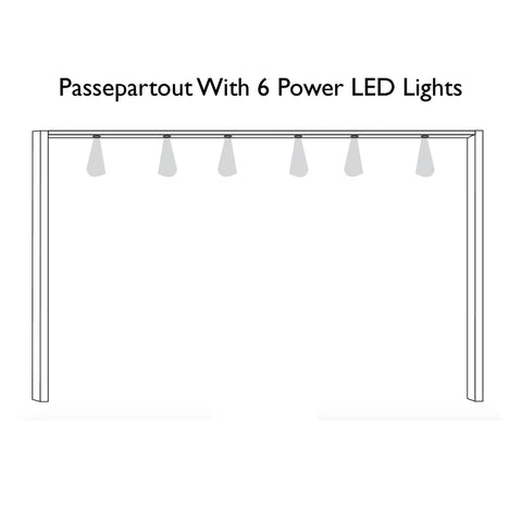 Pasepartout LED light frame for the Wiemann Kansas wardrobe 