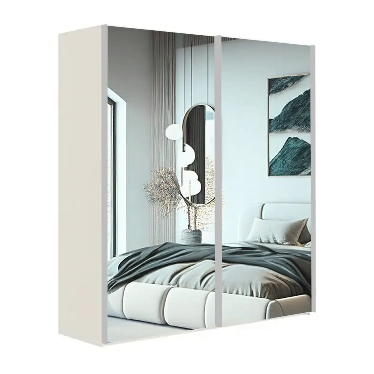 Wiemann Oxford 150cm Full Mirror Sliding Wardrobe, also available in 200cm - Main Image 