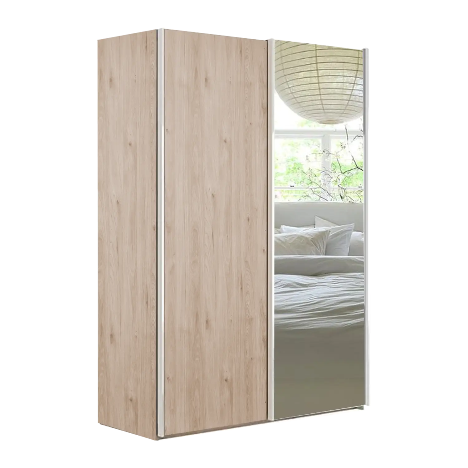 Wiemann Oxford 2 Door Sliding 200cm Holm Oak Wardrobe with Mirror