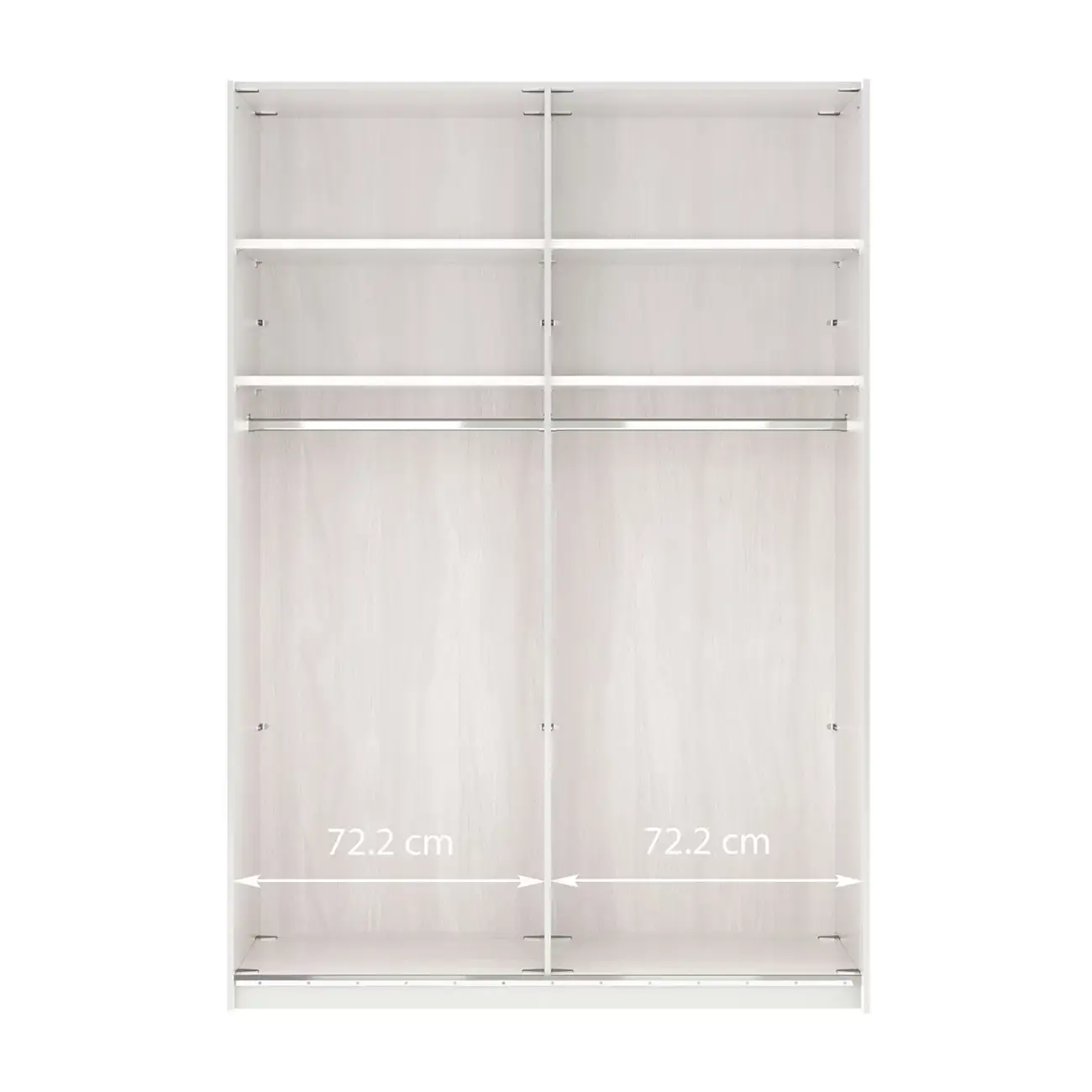 Wiemann Houston 150cm Graphite Glass & Mirror Front 2 Door Sliding Wardrobe