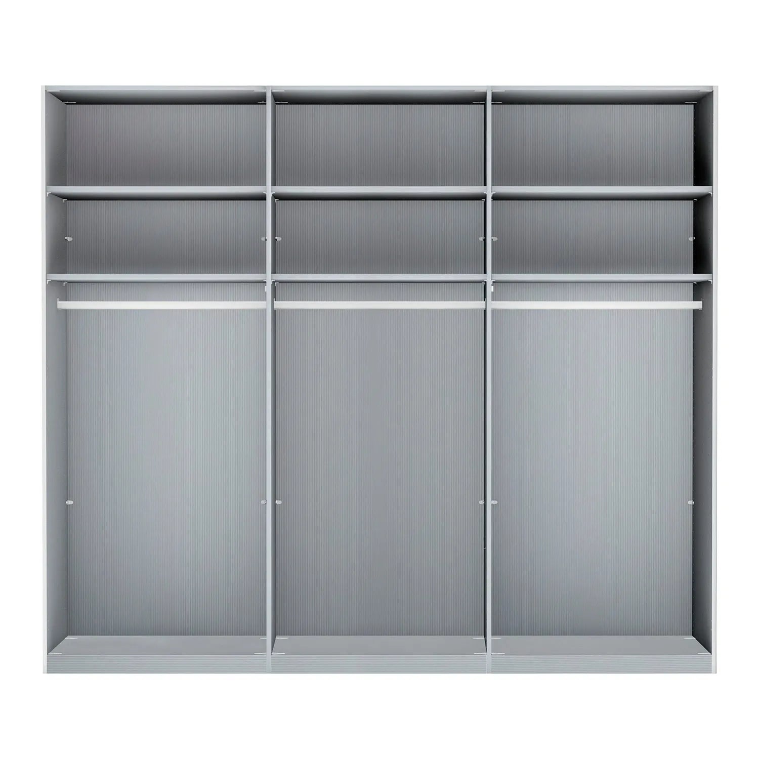 Vilmar Pebble Grey Glass 3 Door Sliding Wardrobe