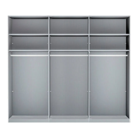 Wiemann Vilmar Pebble Grey Glass Sliding Door Wardrobe Width choices 225cm, 250cm, 280cm, 300cm, 330cm or 400cm - Interior Details