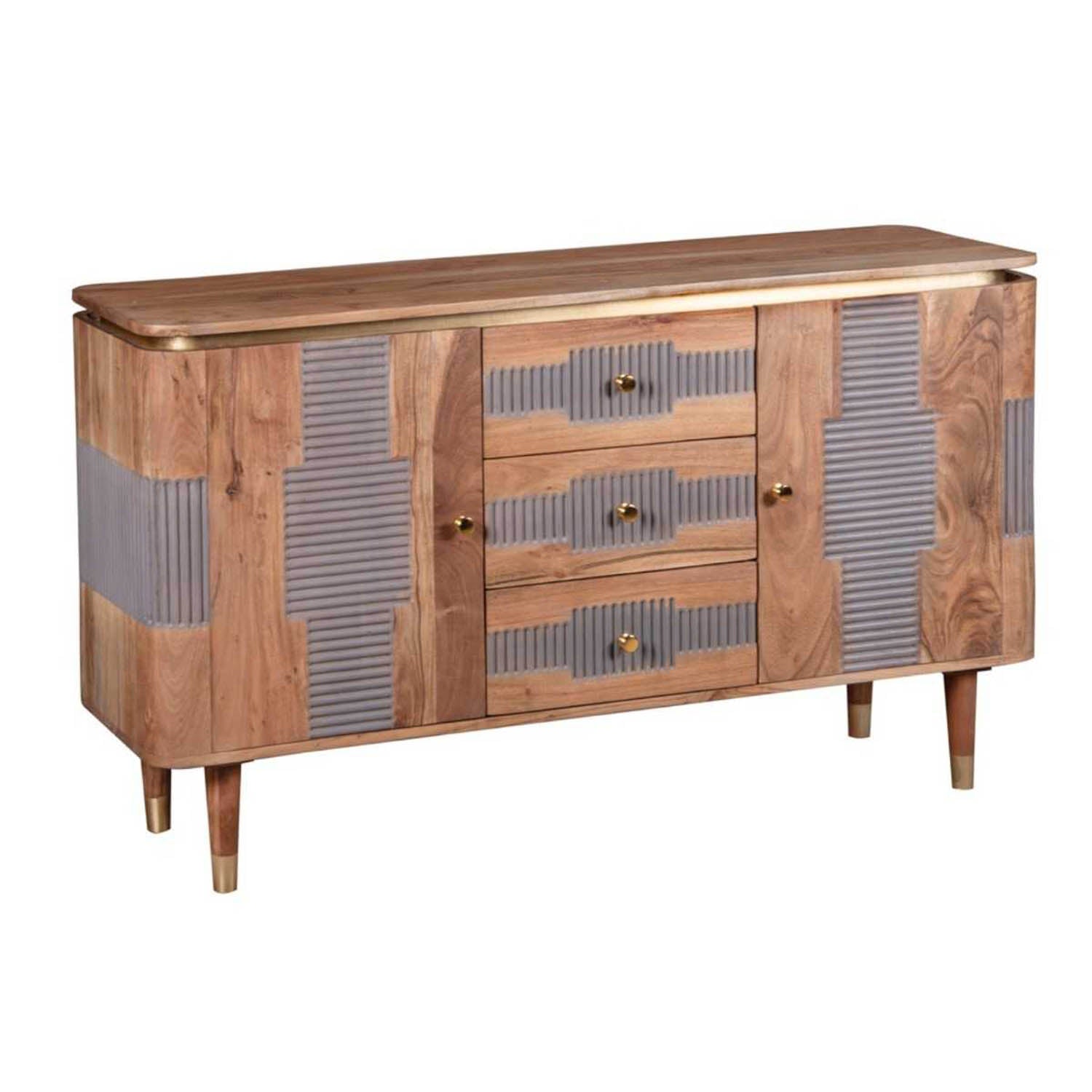 Wilton Acacia Wood 2 Doors and 3 Drawers Sideboard