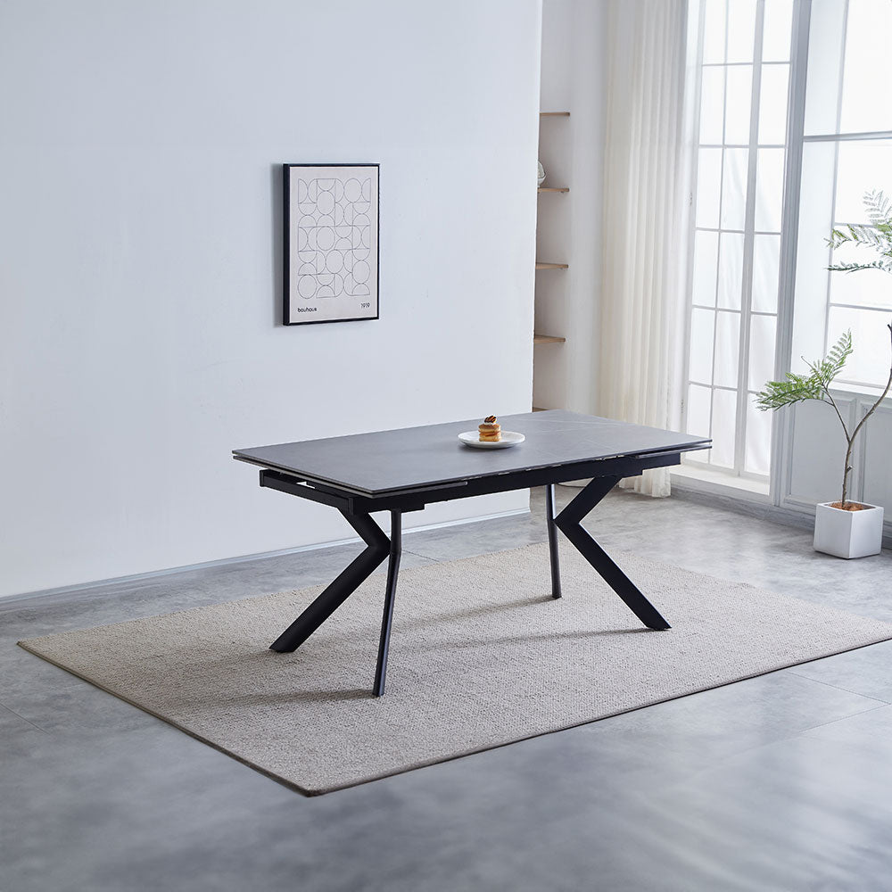 Xenia 160-240cm Light Grey Extension Dining Table