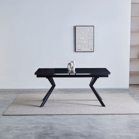 Xenia 160-240cm Dark Grey Extension Dining Table