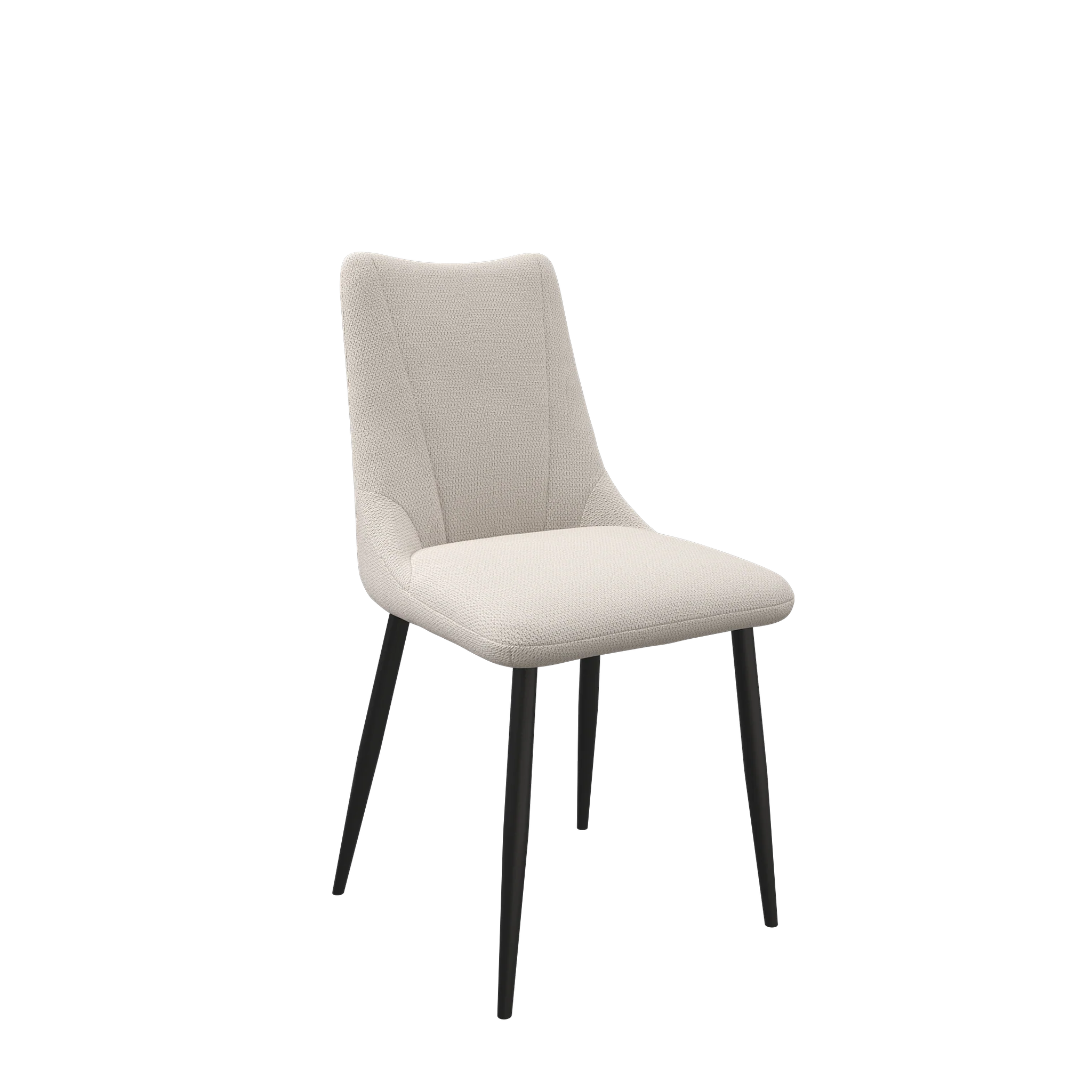 Zoe Ivory Fabric Set of 4 Dining Chairs