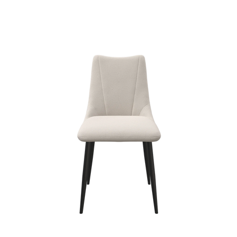 Zoe Ivory Fabric Set of 4 Dining Chairs