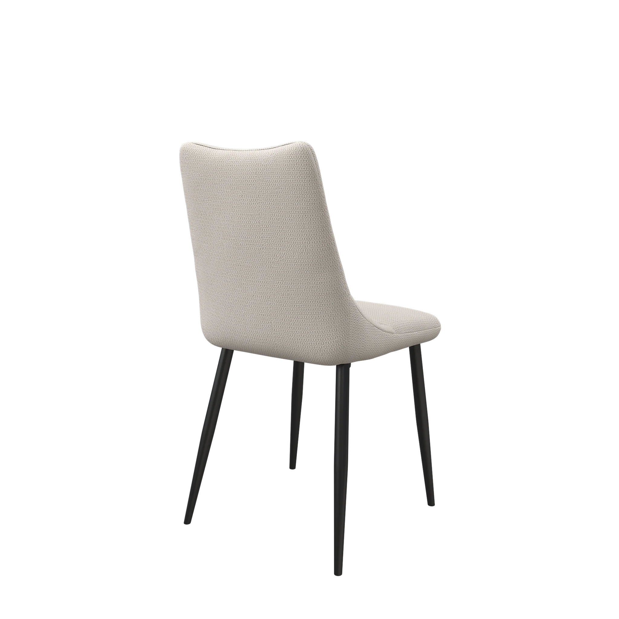 Zoe Ivory Fabric Set of 4 Dining Chairs