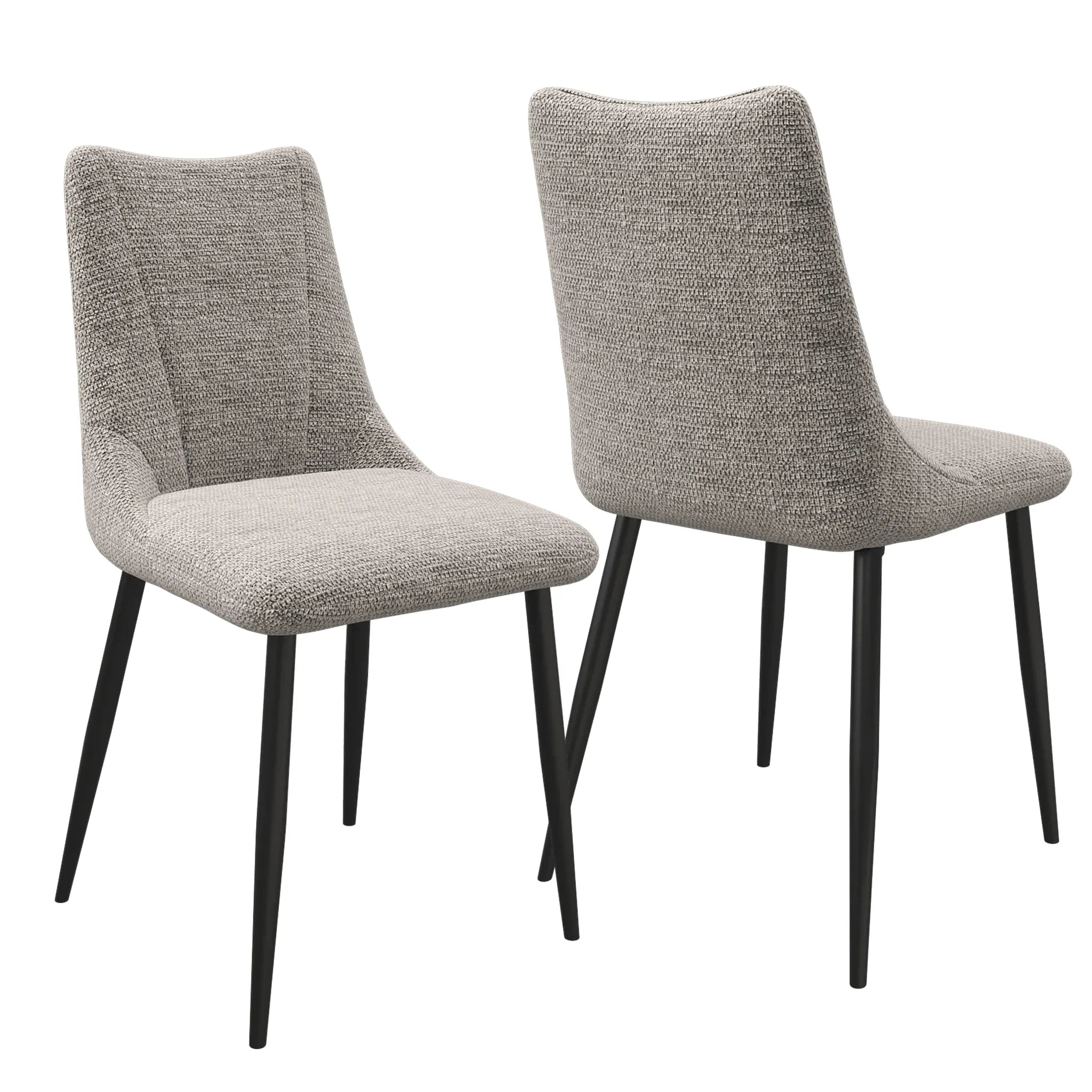 Zoe Ivory Fabric Set of 4 Dining Chairs