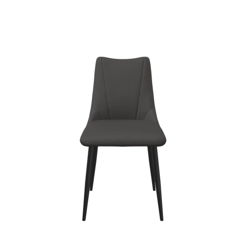 Zoe Dark Grey Faux Leather Dining Chair - Set of 4