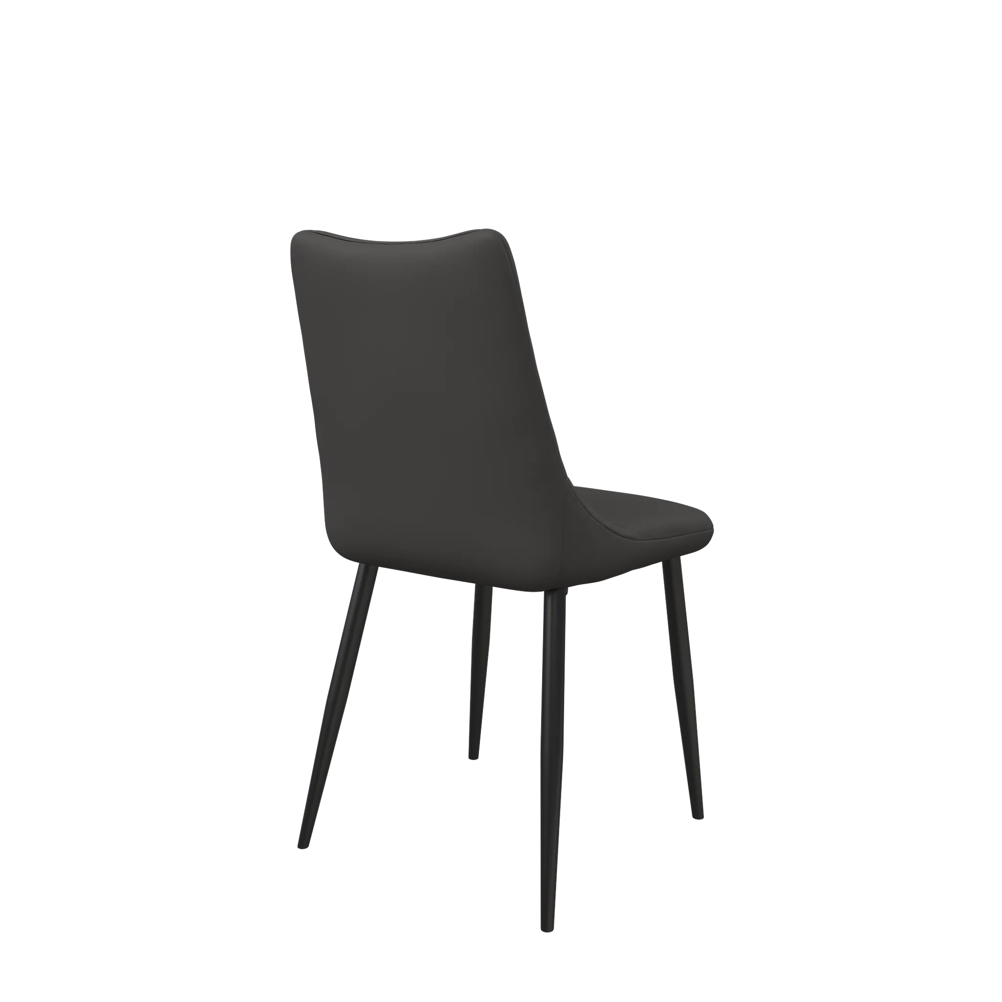 Zoe Dark Grey Faux Leather Dining Chair - Set of 4